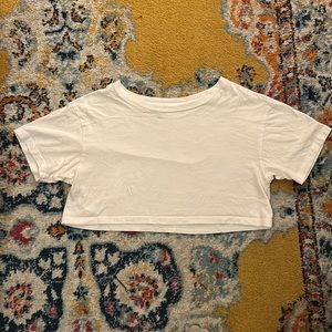Oak + Fort white cropped t-shirt